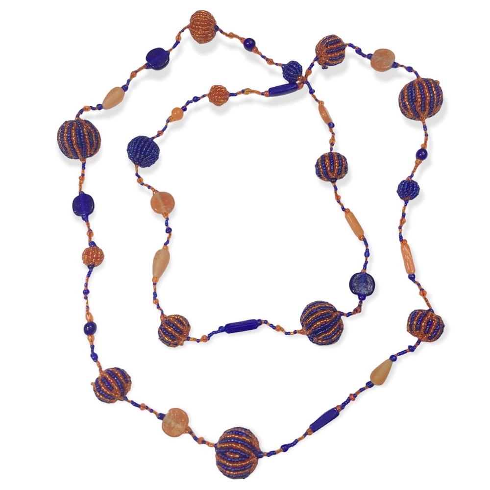 Orange Blue Necklace Orange Blue Necklace Orange Blue Necklace Orange Necklace